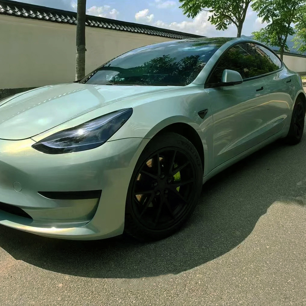 Car Vinyl Wrap Film Mica Green - Air Bubble Remover recension och pris