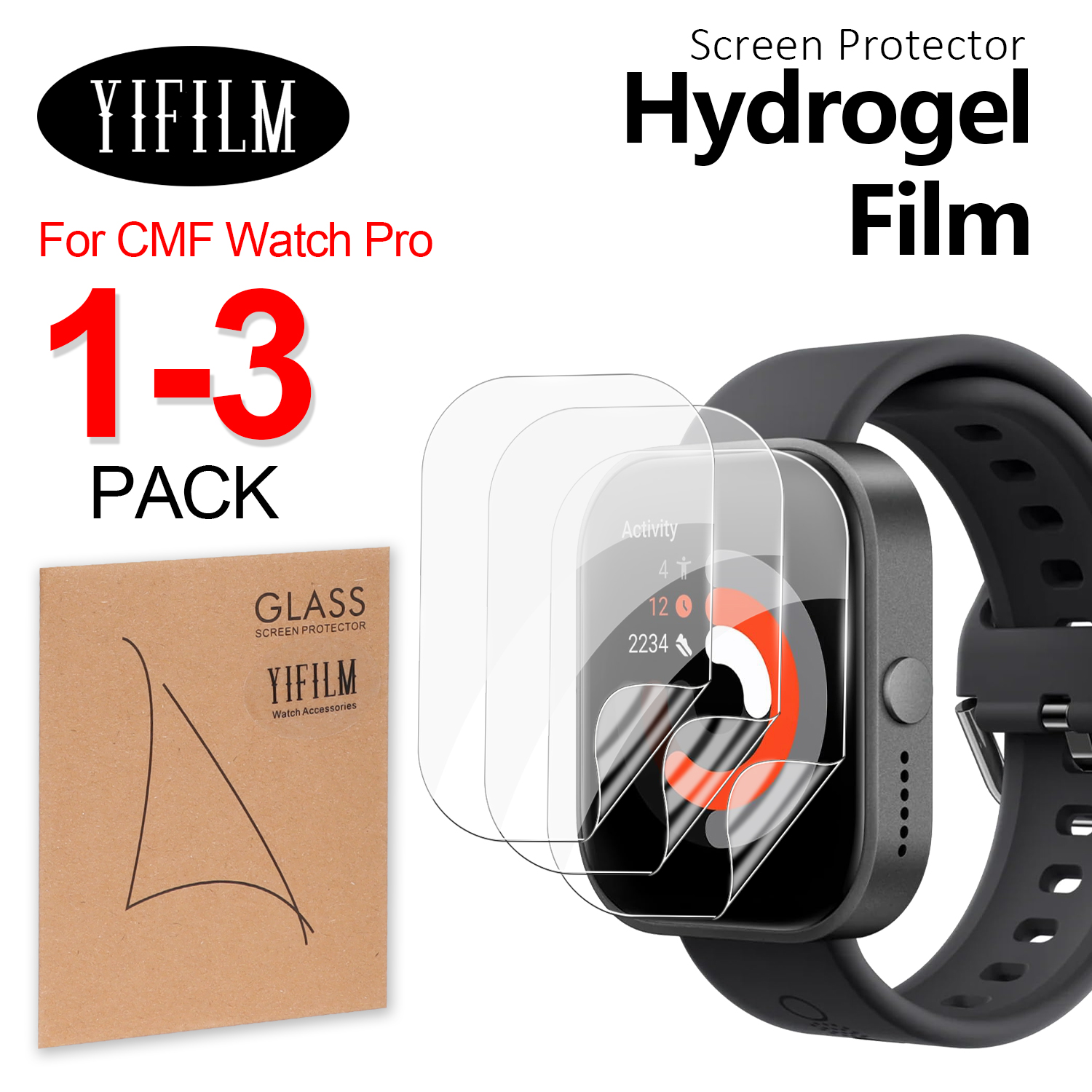 HD Clear TPU Hydraulic Screen  - Smartwatch Screen Film recension och pris