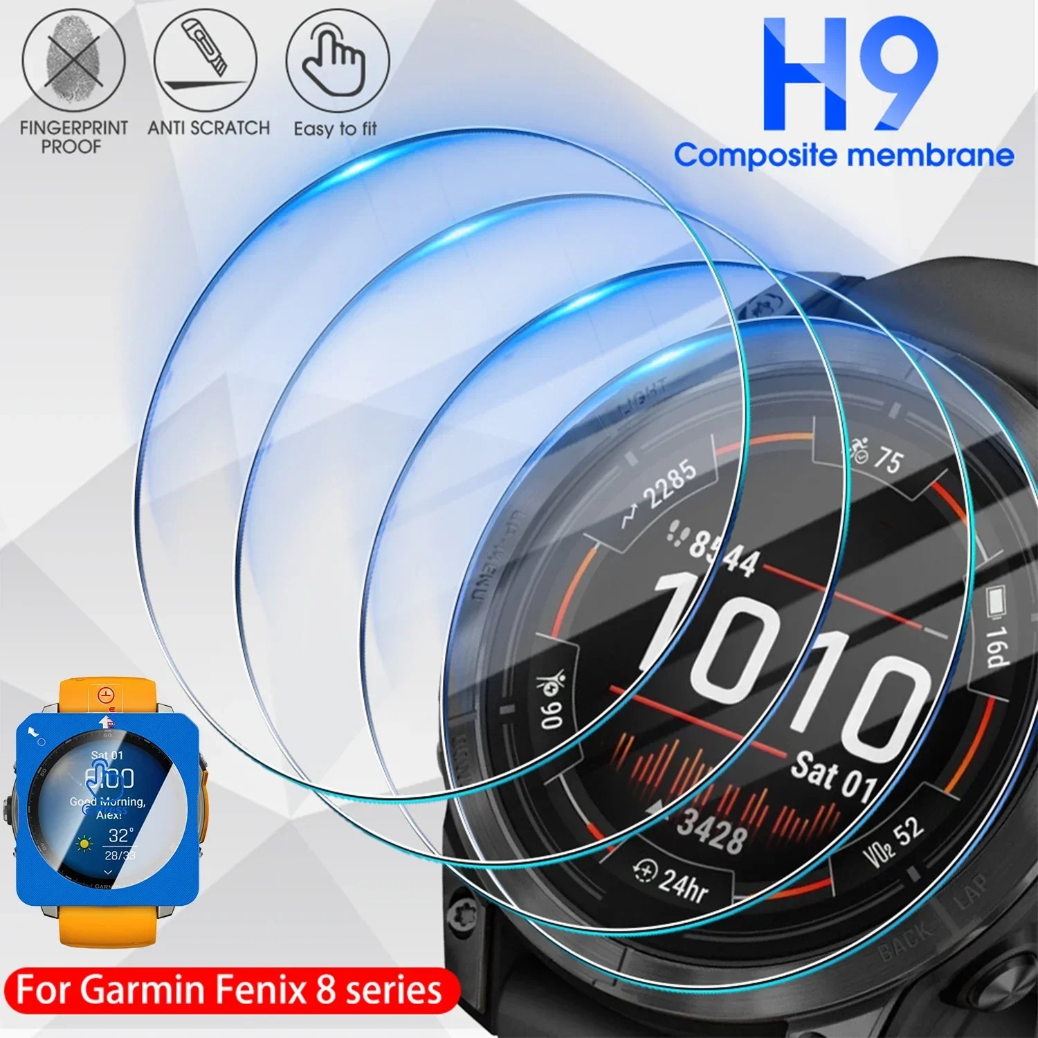 HD Tempered Glass For Garmin F - Screen Alignment Tool recension och pris