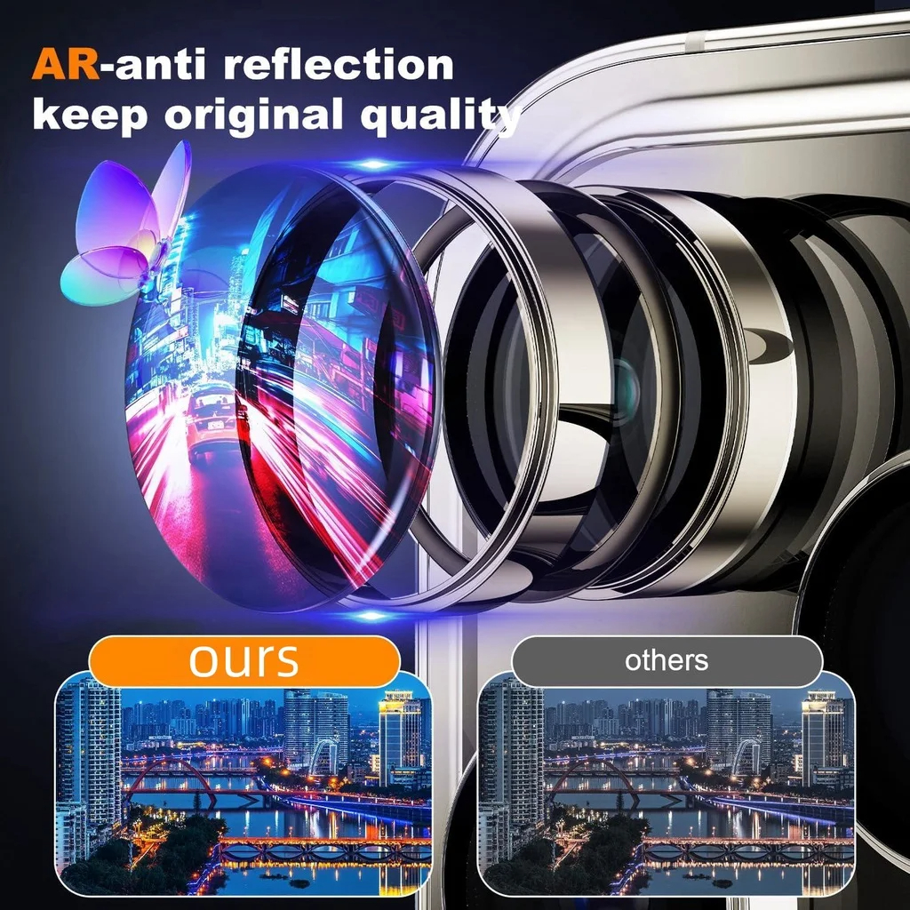 3Pcs Metal Camera Lens Protect - Tempered Glass Screen 9H recension och pris
